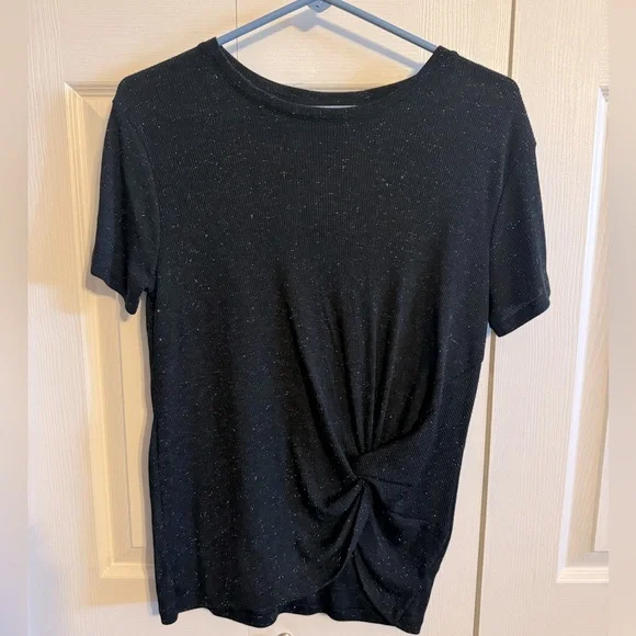 APT 9 women’s blouse size small black with silver sparkle - Picture 1 of 4